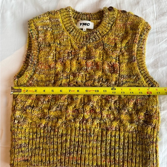 YMC Yellow Wool Blend Sweater Vest - Picture 6 of 7